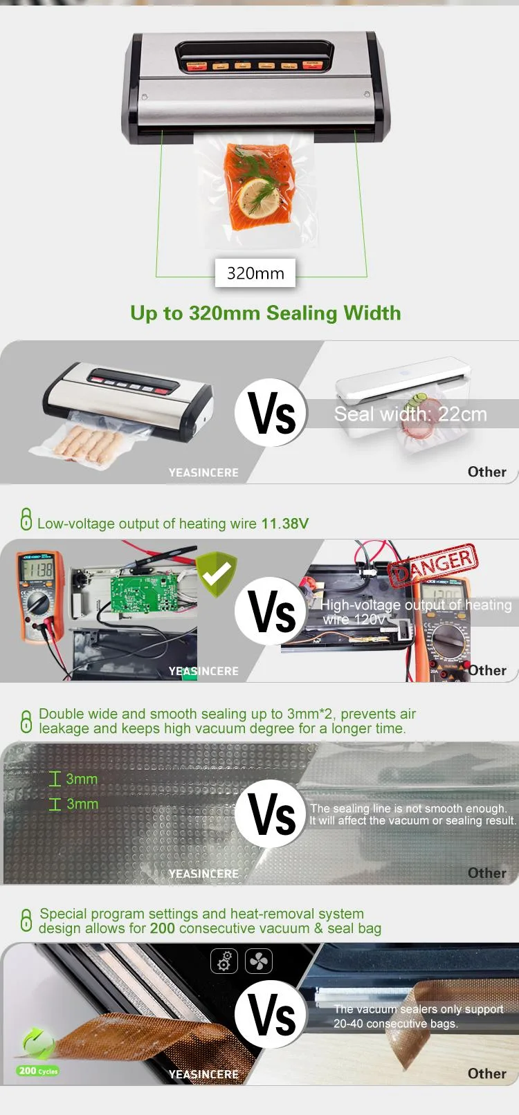 Best Commercial CE Domestic Machine Household Vacuum Sealer Packaging Machine Sous Vide Vacuum Packing Handheld Vacuum Sealer Price Vacuum Packaging